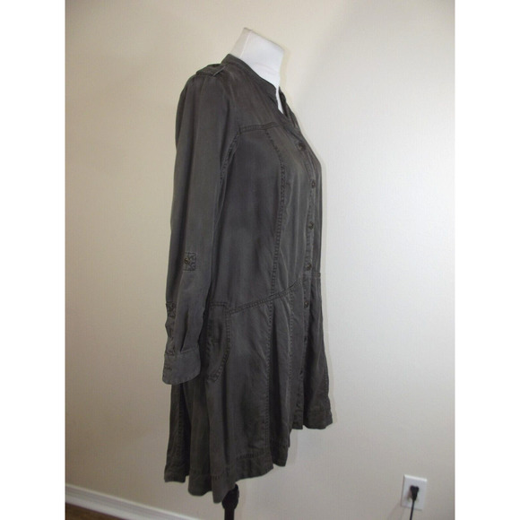 Anthropologie Holding Horses Mariona Military Shirt Dress - Size 2 100% Lyocell - Picture 2 of 8